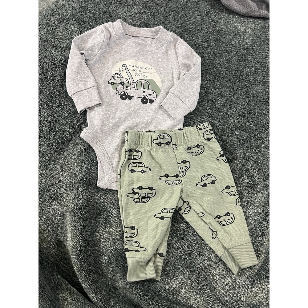 Carter's Boys 2‎ Piece Bodysuit Pant Set 0-3 Months